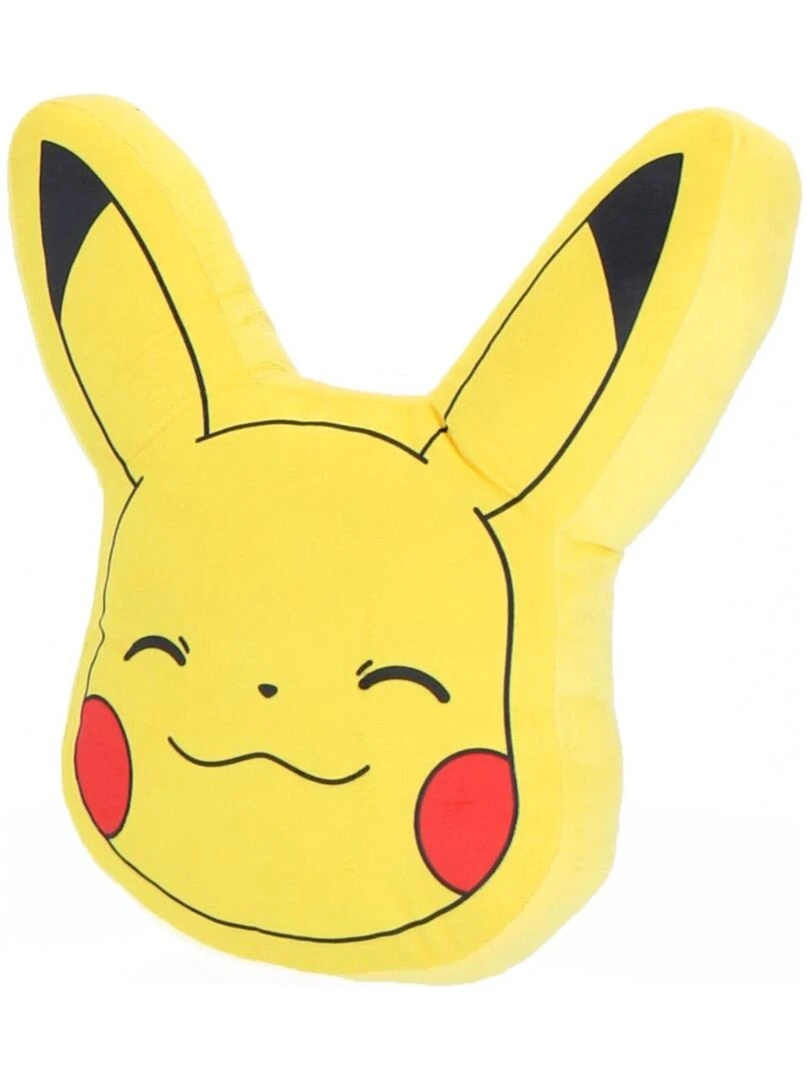 Coussin Forme 3D Pokémon Pikachu   100% Polyester   Jaune
