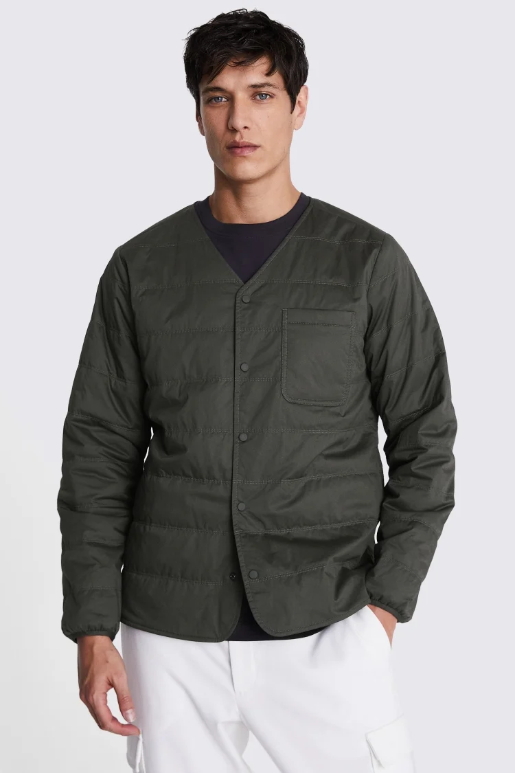 Light Grey Structured Shacket    Buy Online at Moss