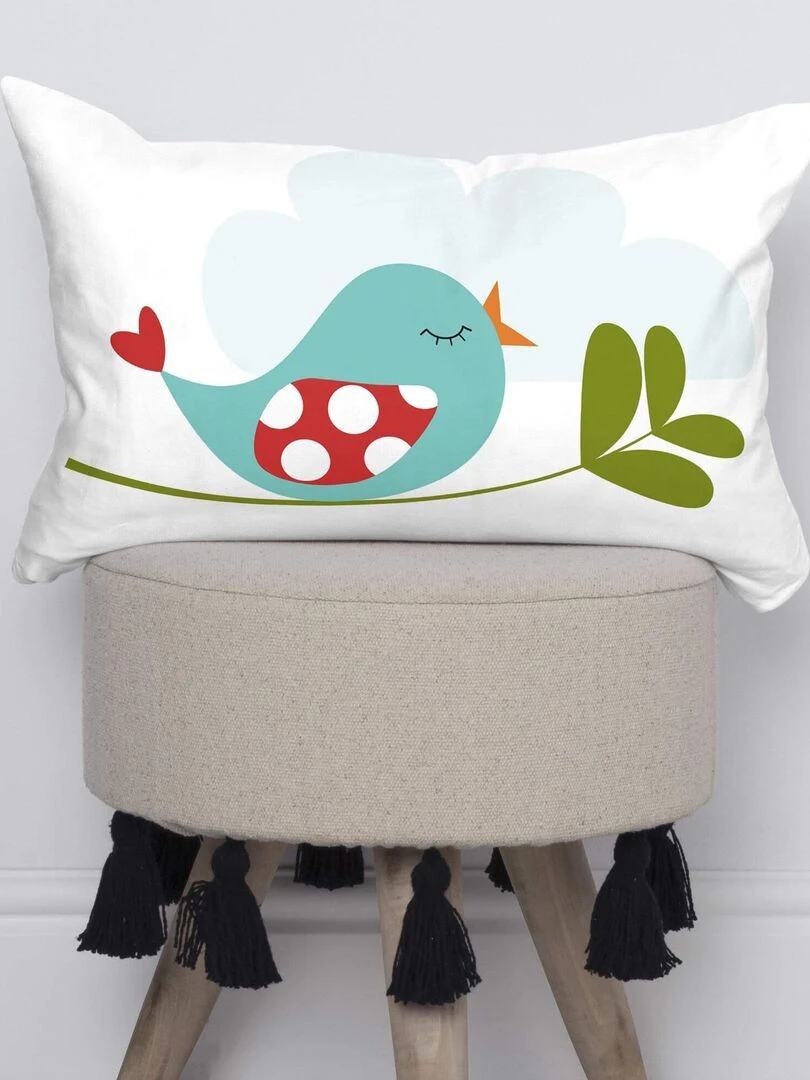 Housse de coussin Little birds "Happyfriday"   Blanc