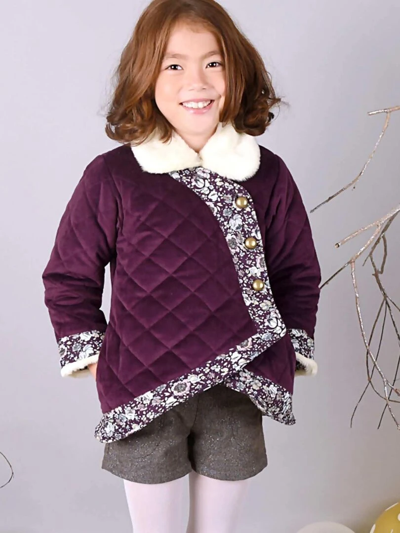 Manteau court CAPUCINE 'LA FAUTE A VOLTAIRE' Violet