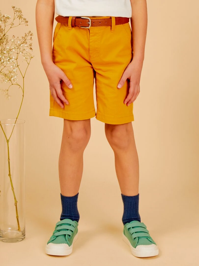 Short chino Moutarde