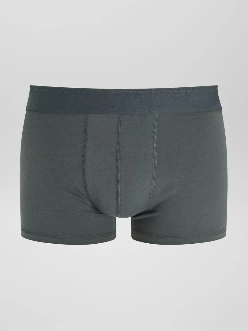 Lot de 3 boxers unis   Kaki/blanc/vert