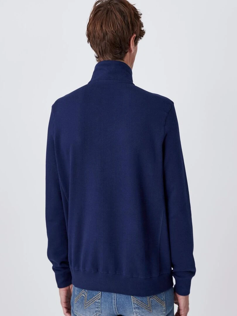 Sweat col montant molleton   Damart   Bleu