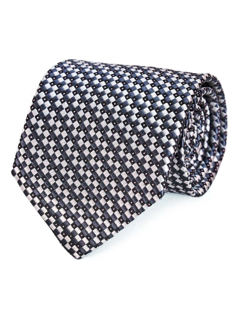 Cravate Damas Fabriqué en Europe Gris Noir