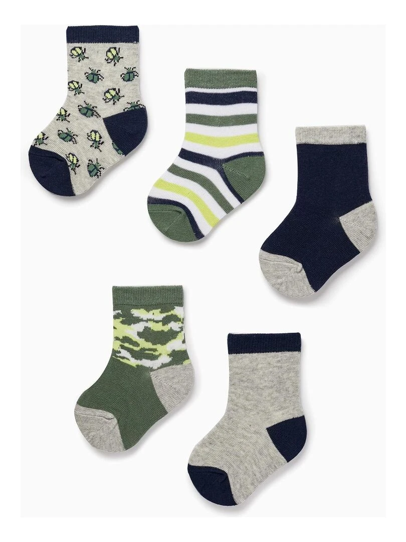 Pack 5 Paires de Chaussettes pour Bébé Garçon NATURE TAKEOVER Multicolore