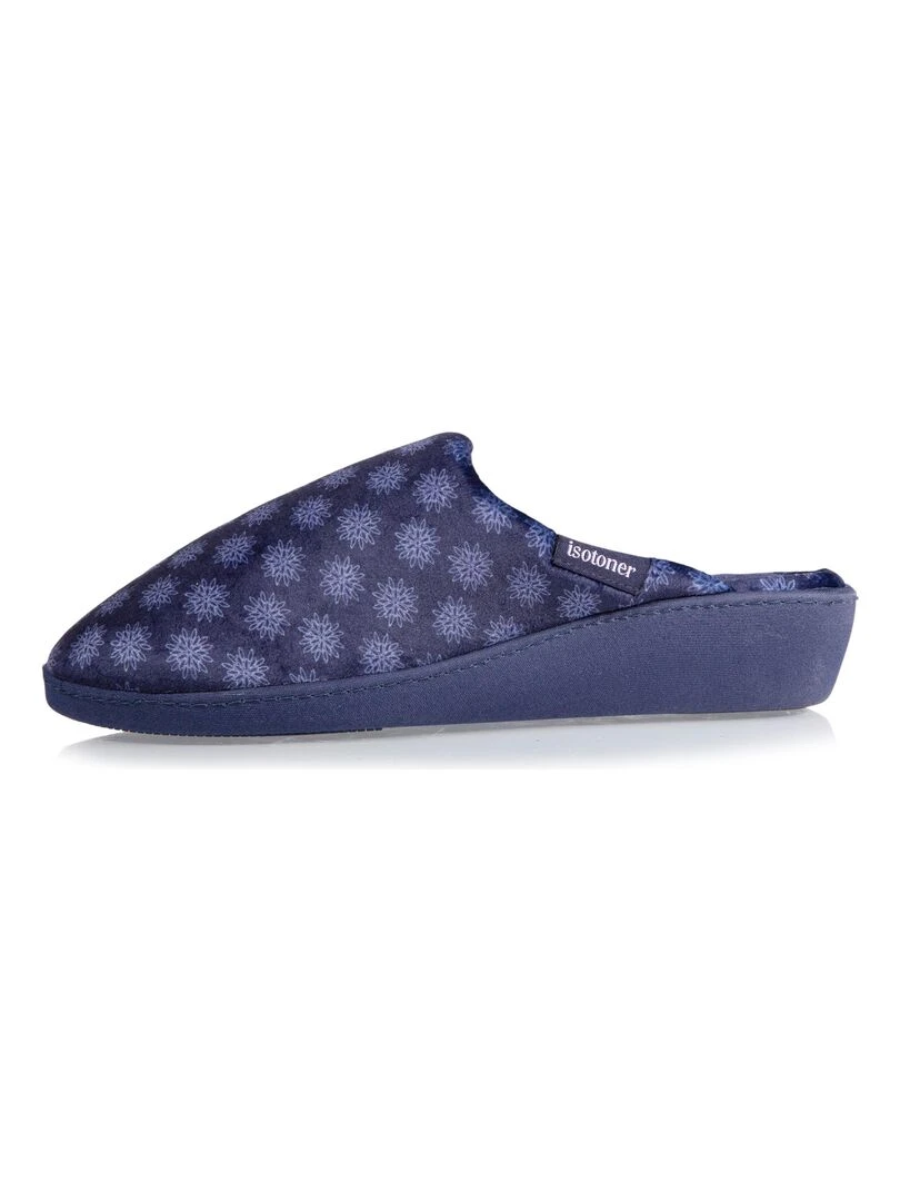 Chaussons mules talon Femme Marine   Bleu marine