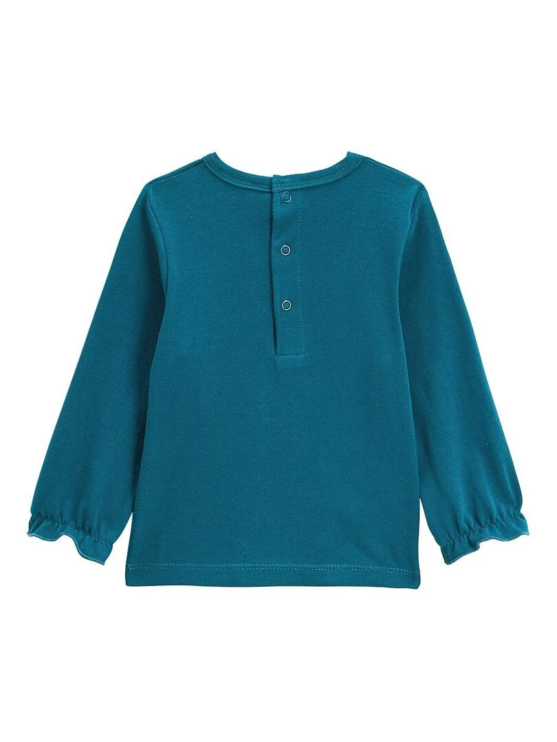 Ensemble salopette bébé en molleton et t shirt Moana   Ecru