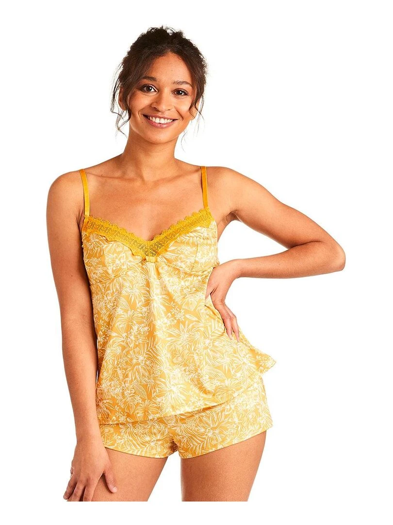 Top short PAMOISON Pomm'Poire Jaune