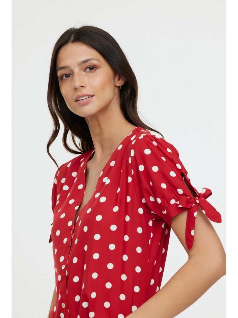 Lee Cooper   Chemise manches courtes viscose regular DISIA MC   Rouge