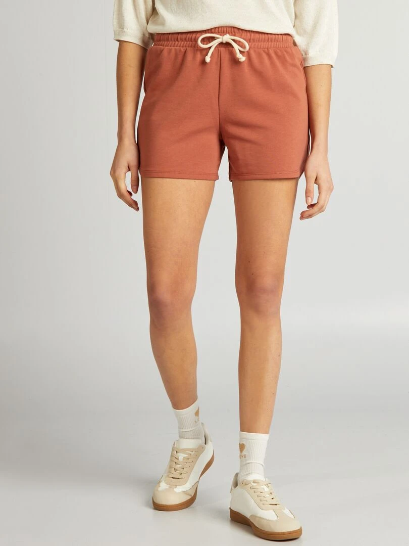 Short de sport   Marron