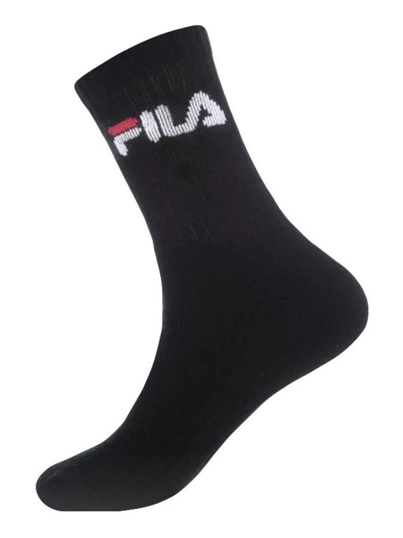 Lot de 12 Paires de Chaussettes Tennis Assorties Fila   Blanc Gris Noir