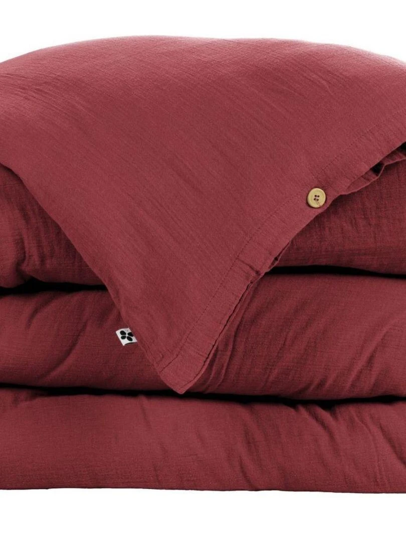 Housse de couette 100% Gaze de Coton   Bordeaux