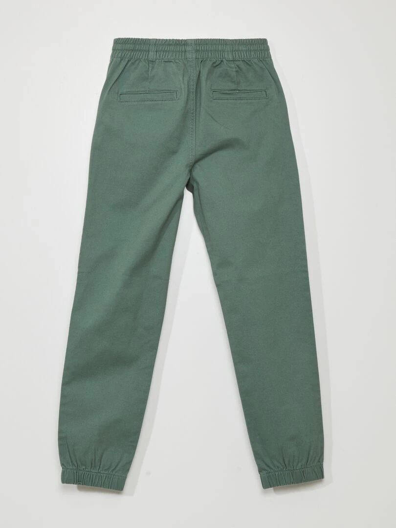 Pantalon jogger avec taille élastiquée Vert