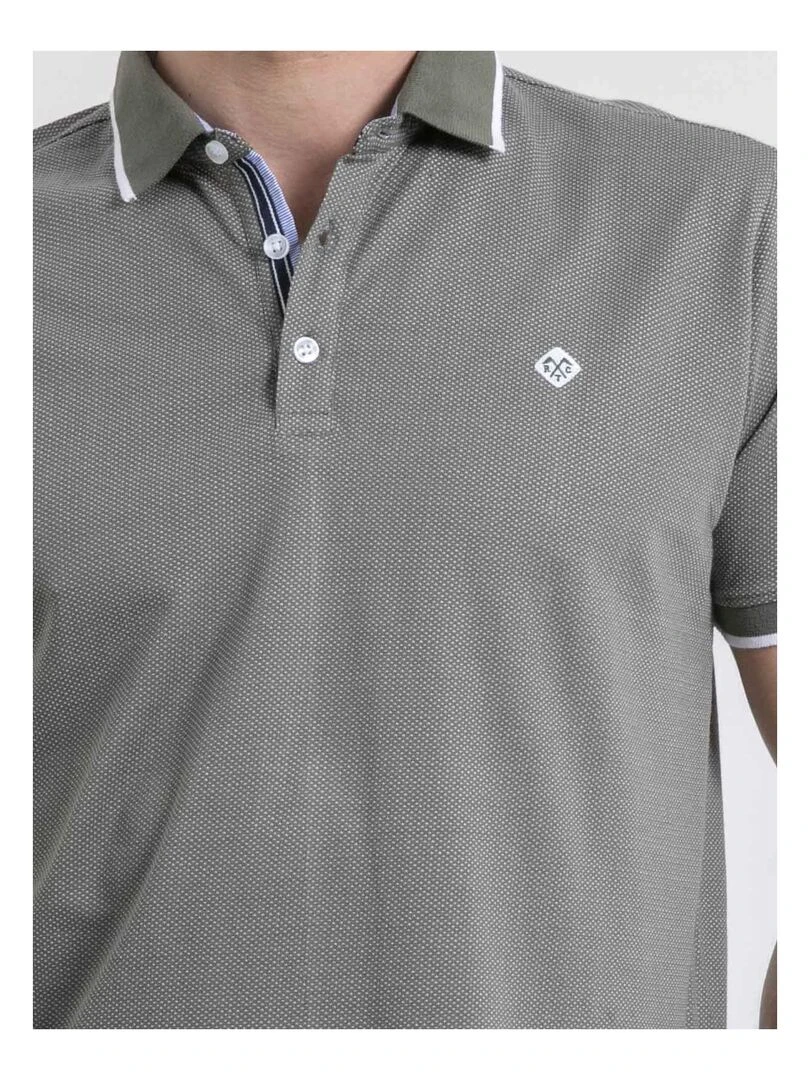 Polo manches courtes pur coton POULENI   Kaki