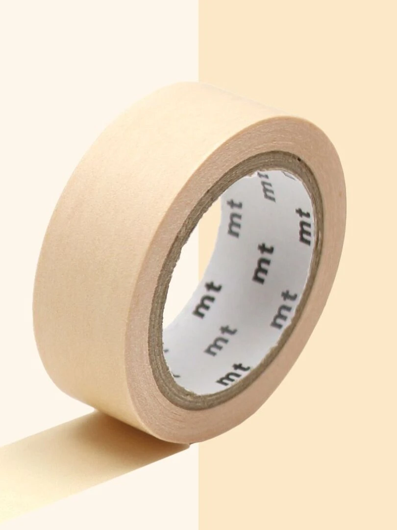 Masking tape unicolore pastel   Jaune orangé   1 5 cm x 7 m   N/A