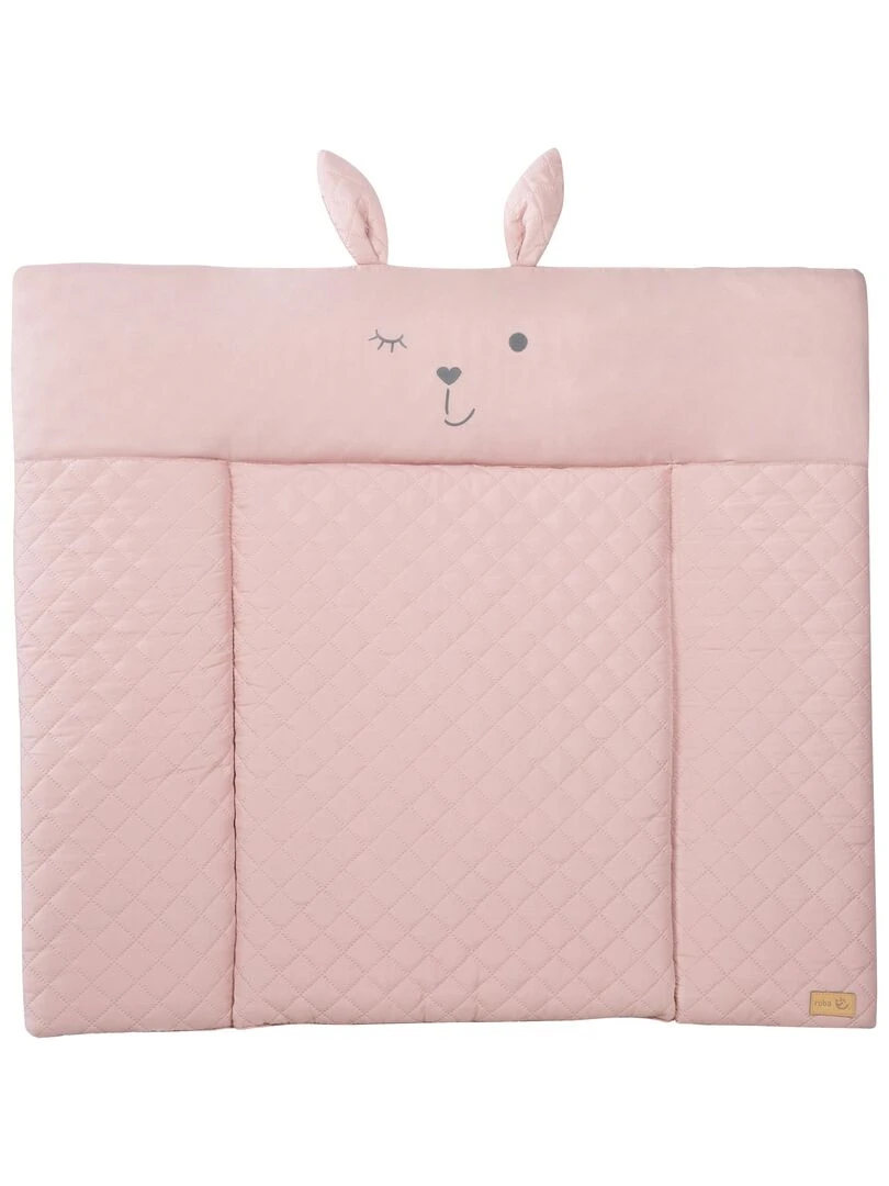 ROBA Matelas À Langer "roba Style" Avec Visage De Lapin 85x75 Rose Rose