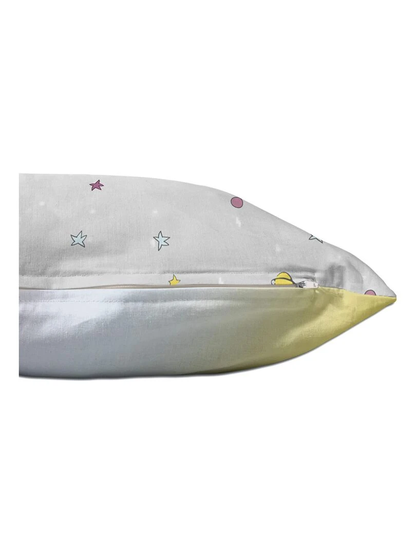 Housse de coussin Univers "Happyfriday"   Blanc