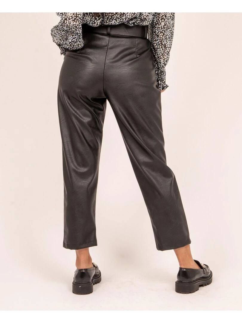Pantalon similicuir EKINE Noir