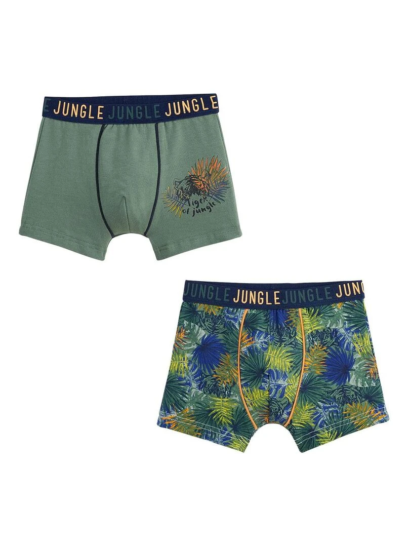 Lot de 2 boxers garçon Sirocco Kaki
