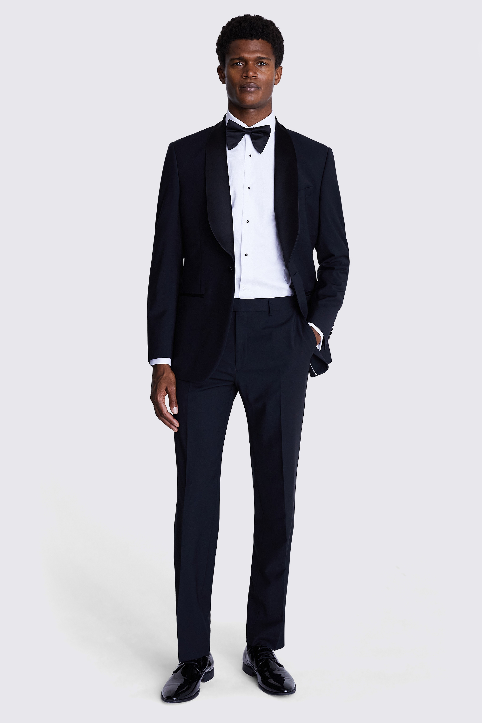 Tailored Fit Black Linen Shawl Tuxedo Jacket   Buy Online at Moss