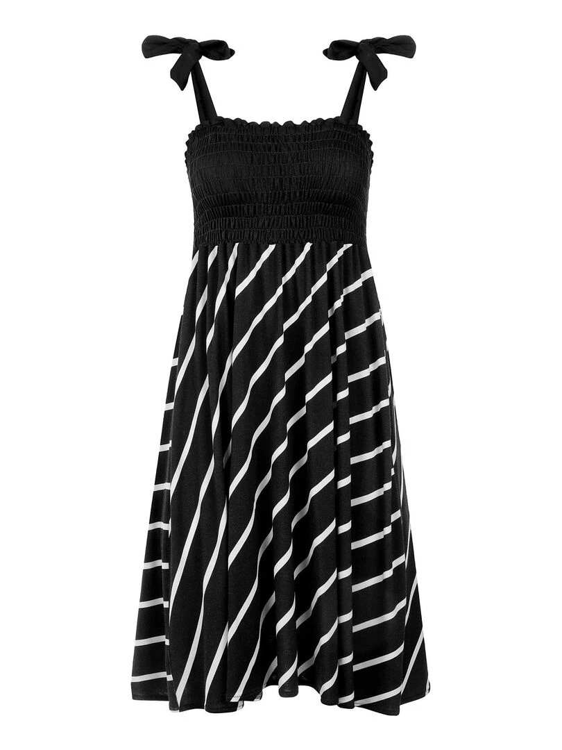 Robe estivale à bretelles Rhodes   Noir