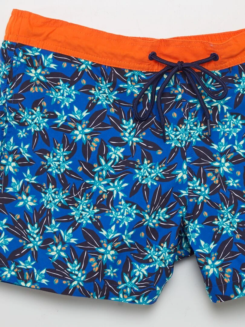 Short de bain imprimé 'Athena' Bleu/orange
