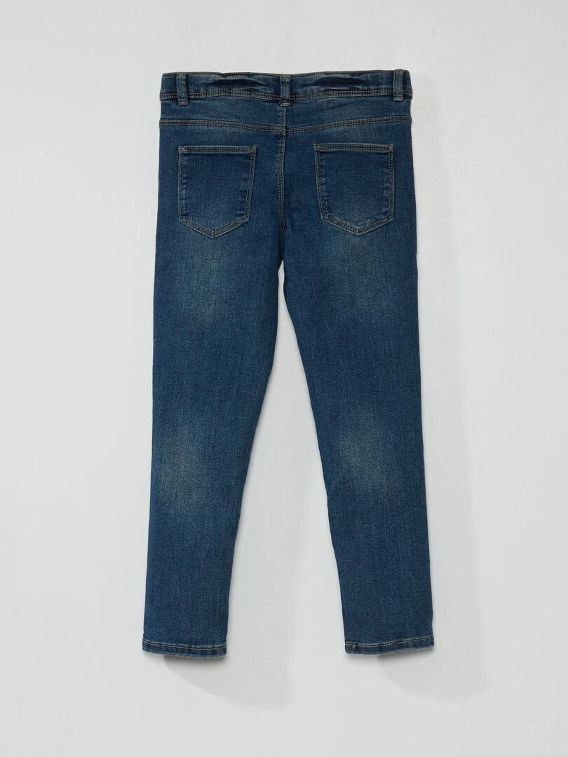 Jean slim à taille ajustable Brut