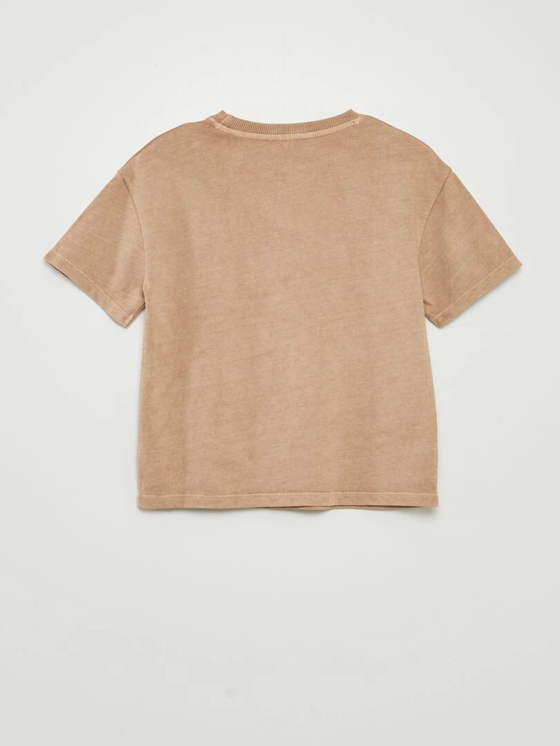 Pyjama court   tee shirt + bermuda   2 pièces   terracotta