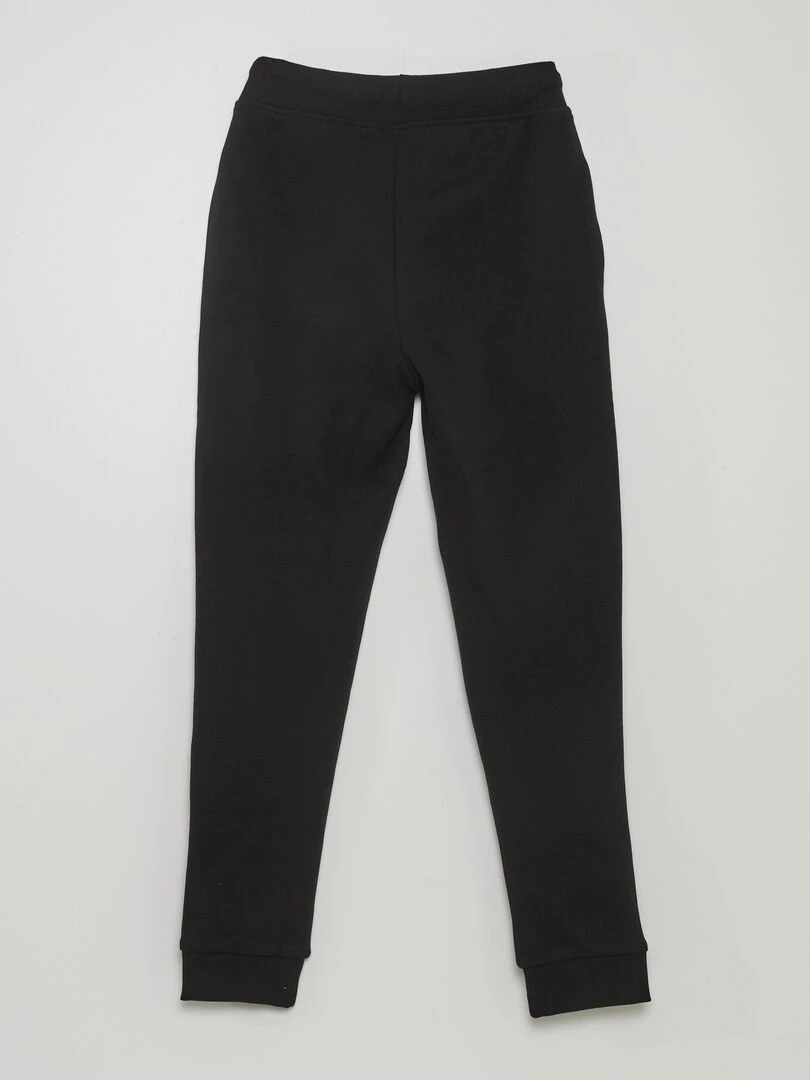 Pantalon de jogging en coton uni Mixte noir
