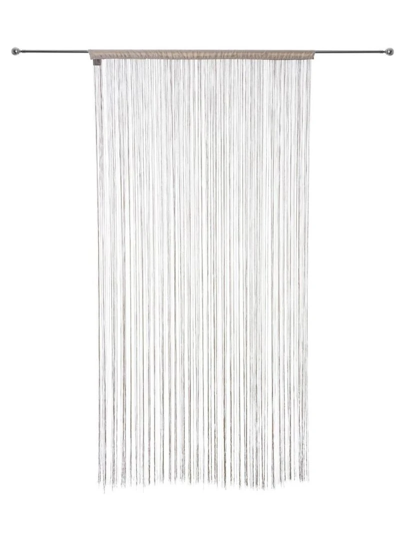 Rideau de fils unis et colorés   Beige