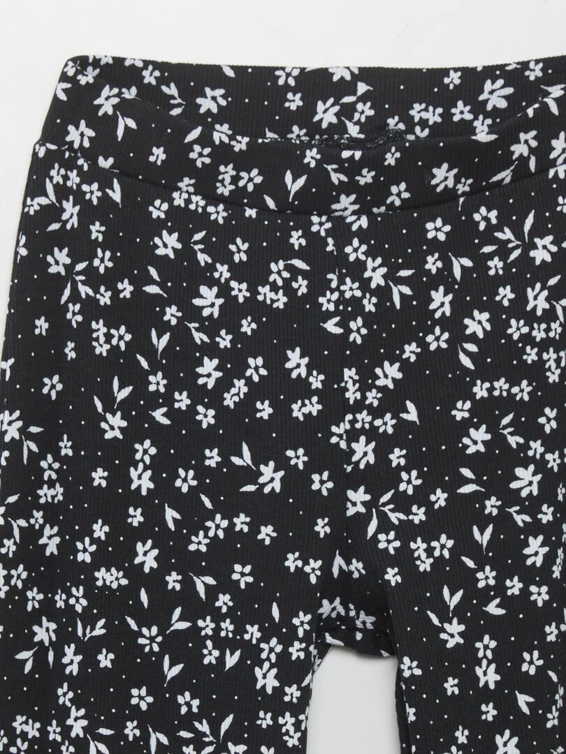 Ensemble t shirt + pantalon imprimé   2 pièces   Noir