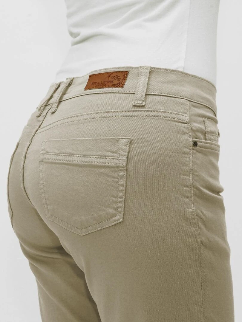 Pantacourt gabardine stretch POEMA  'Rica Lewis'   Beige