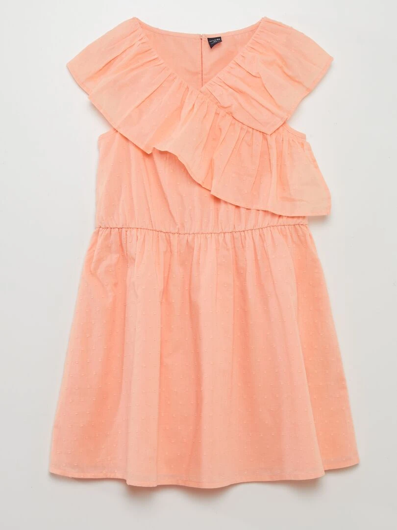 Robe en coton plumetis Orange