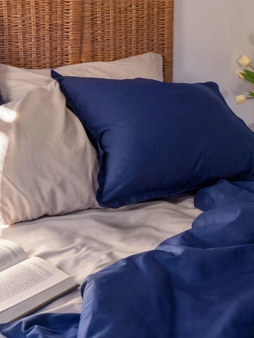 Housse de couette Basic "Happyfriday" Bleu marine