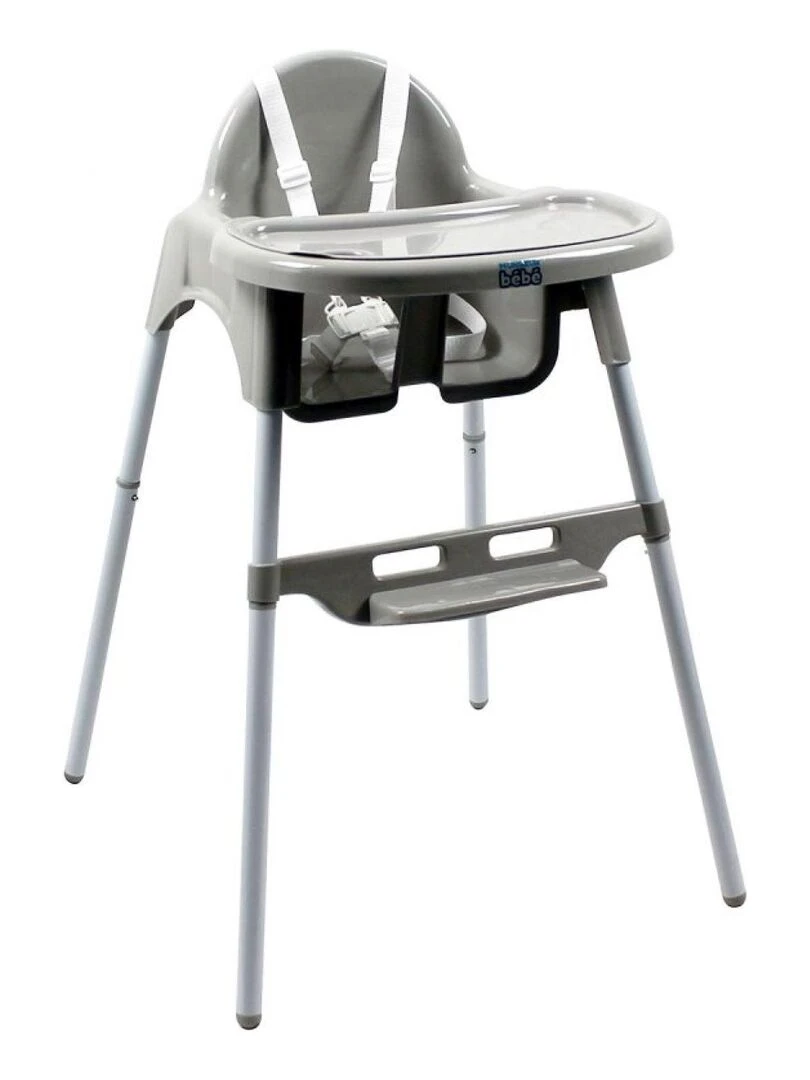 Chaise haute bébé enfant réglable hauteur et tablette Délice Gris Monsieur Bébé Gris