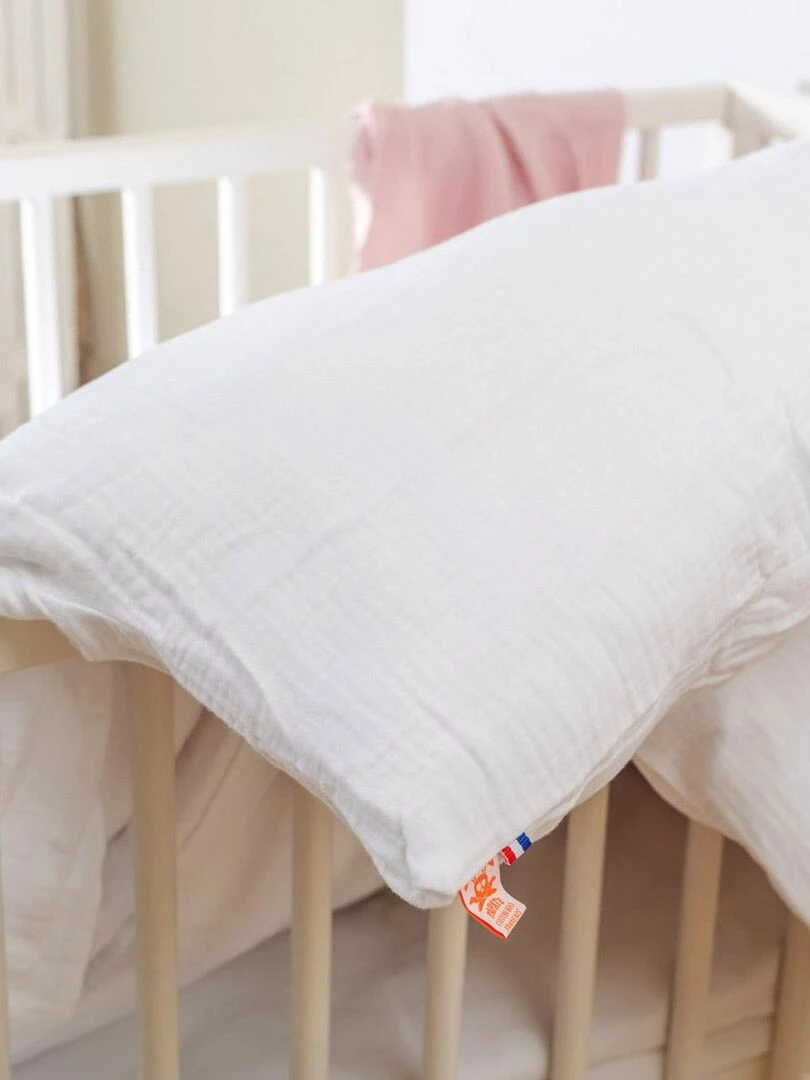 Housse de Couette en Coton Bio Blanc   Blanc