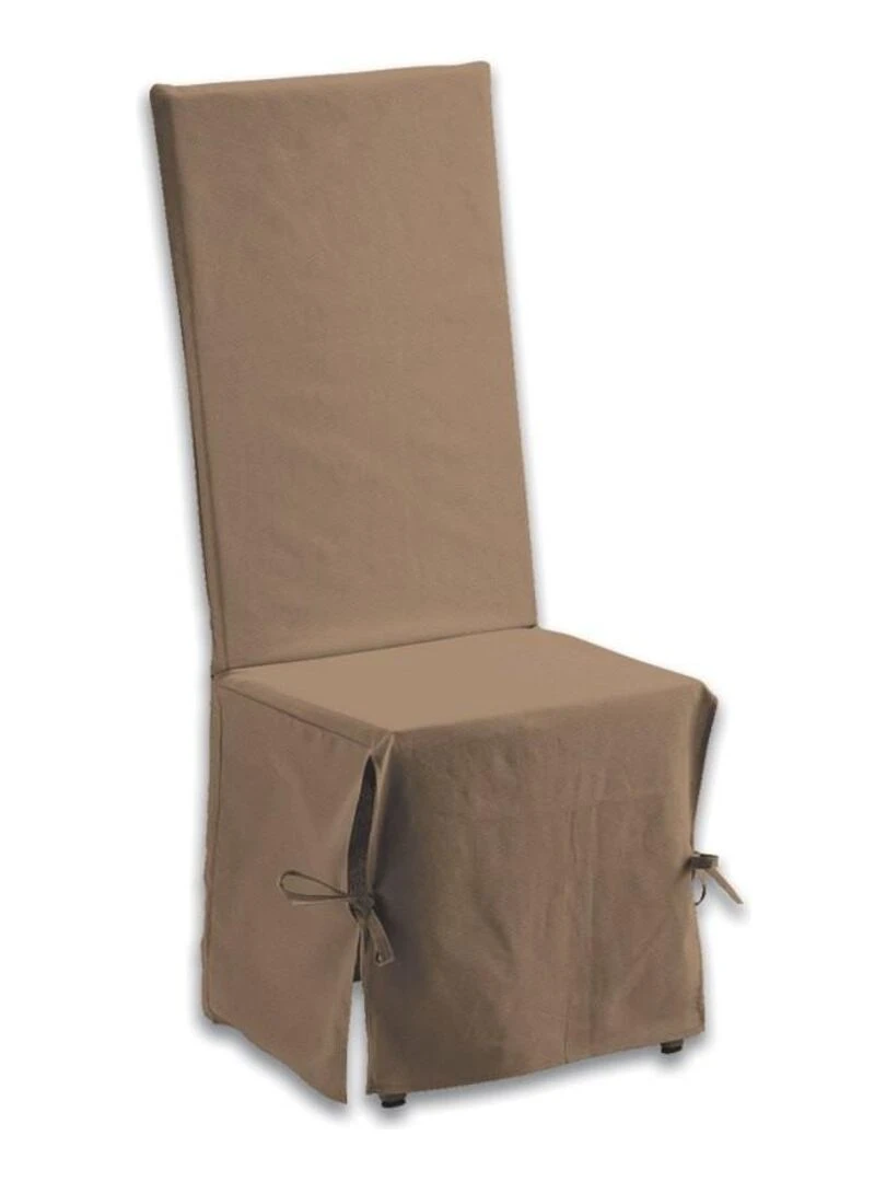 Housse de chaise Renato taupe coton Beige