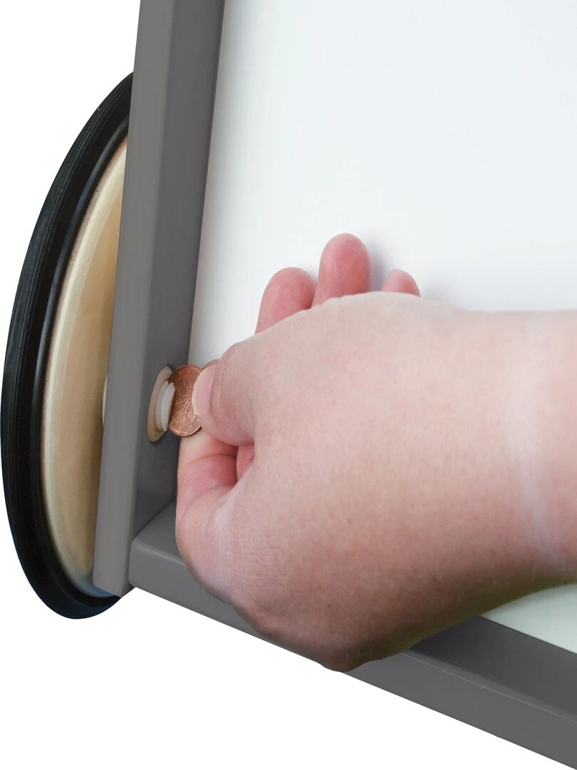 ROBA Trotteur Bébé "Rock Star Baby 3" en Bois   avec Frein   Hauteur Poignée 45 cm   Gris Gris anthracite Blanc