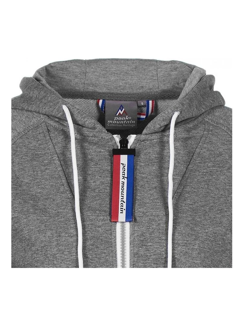 Sweat zippé à capuche femme ANDORE   Gris