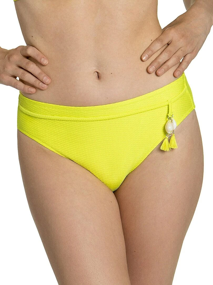 Bas maillot slip de bain taille haute Ibiza Jaune