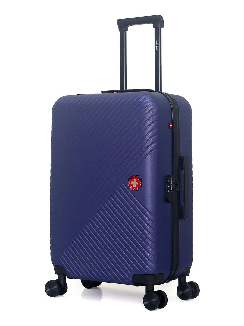 SWISS KOPPER VALISE WEEKEND ABS SPIEZ 4 ROUES 65 CM Bleu marine
