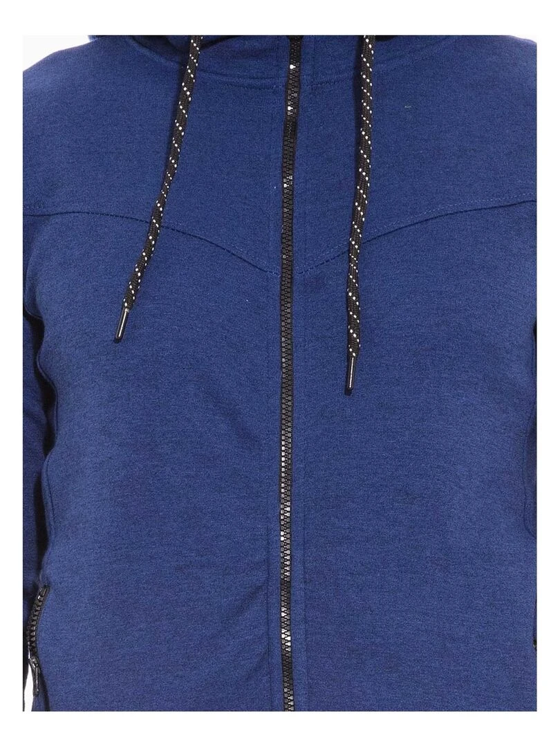 Sweat zippé capuche WEWAK   Bleu roi