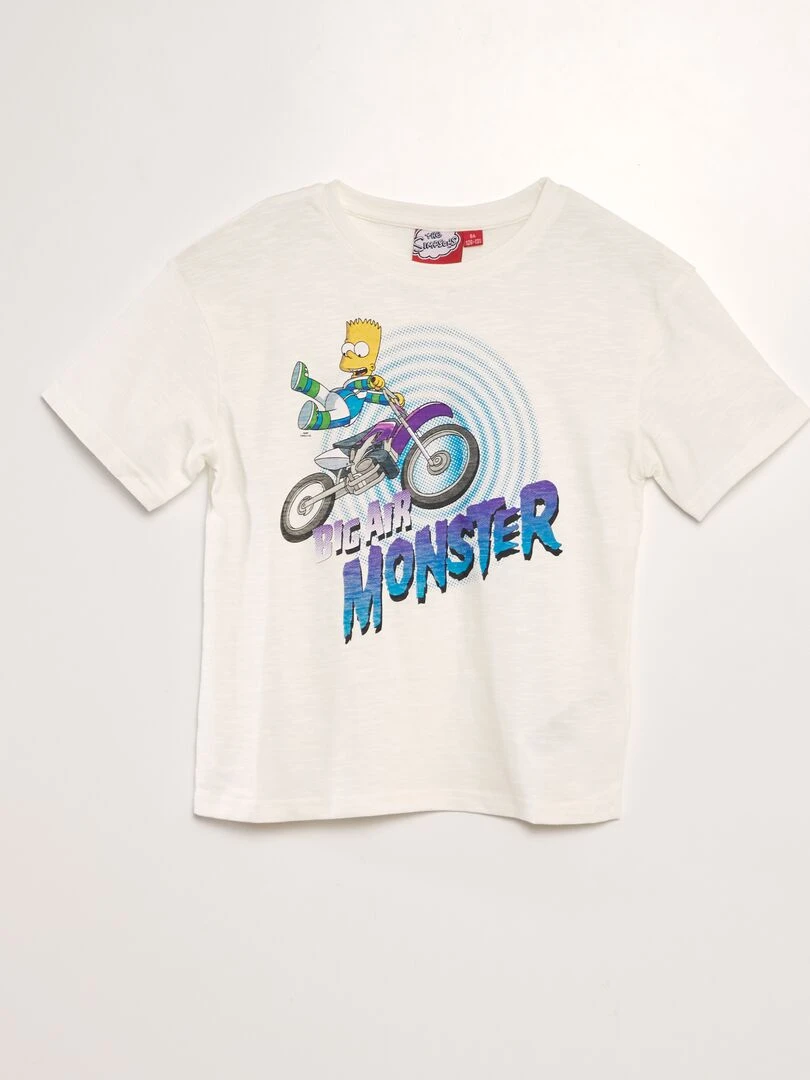 T shirt 'Simpsons' manches courtes blanc