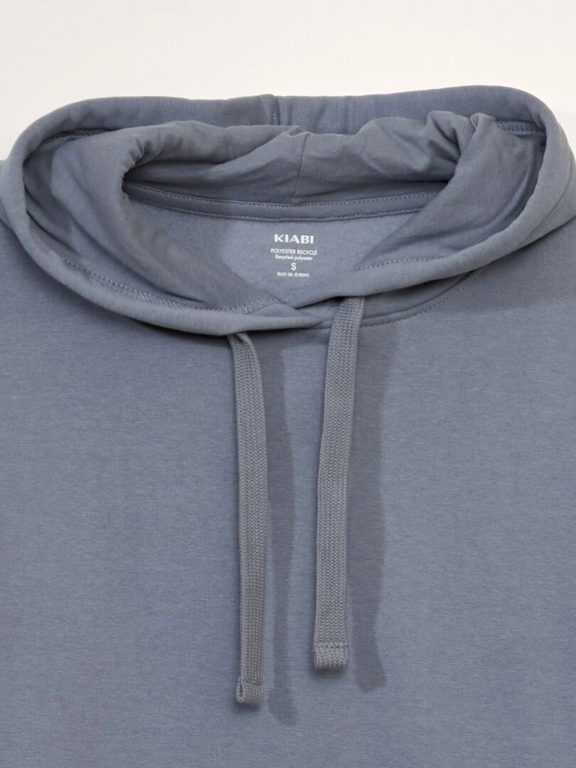Sweat en molleton à capuche Bleu