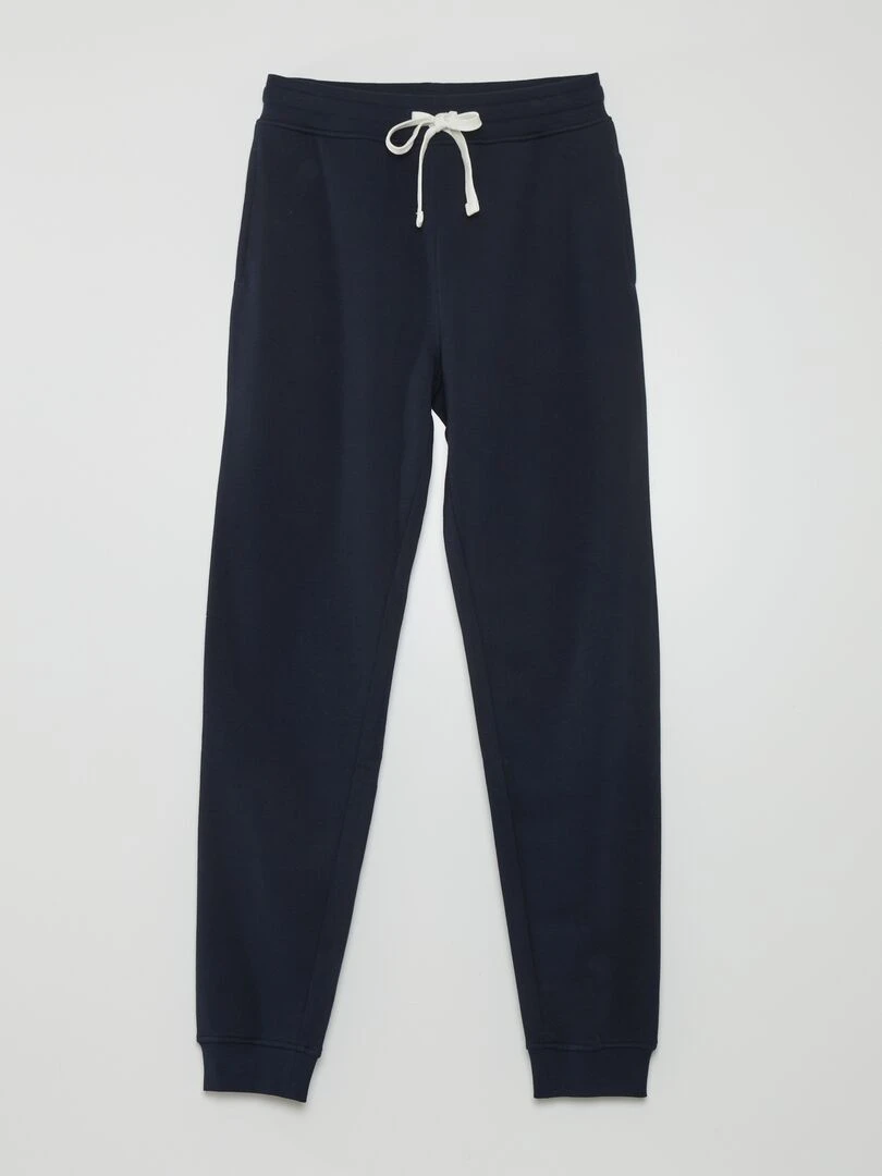 Pantalon jogging en molleton Bleu marine