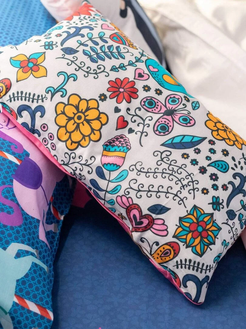 Housse de coussin Nanny "Happyfriday" Blanc