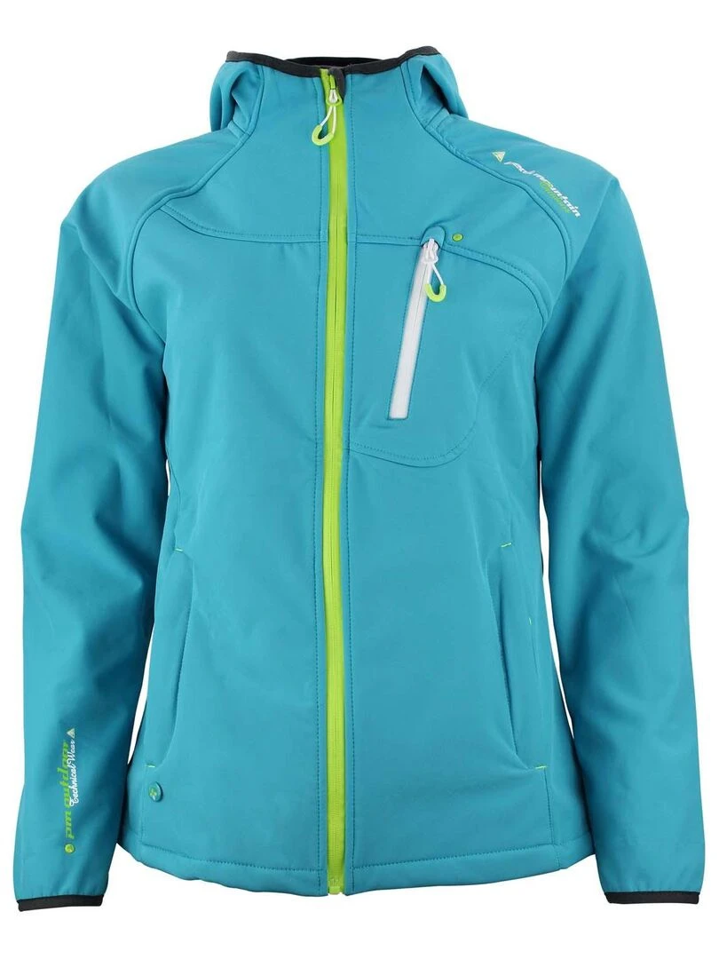 Blouson softshell femme ANSO PEAK MOUNTAIN Bleu turquoise