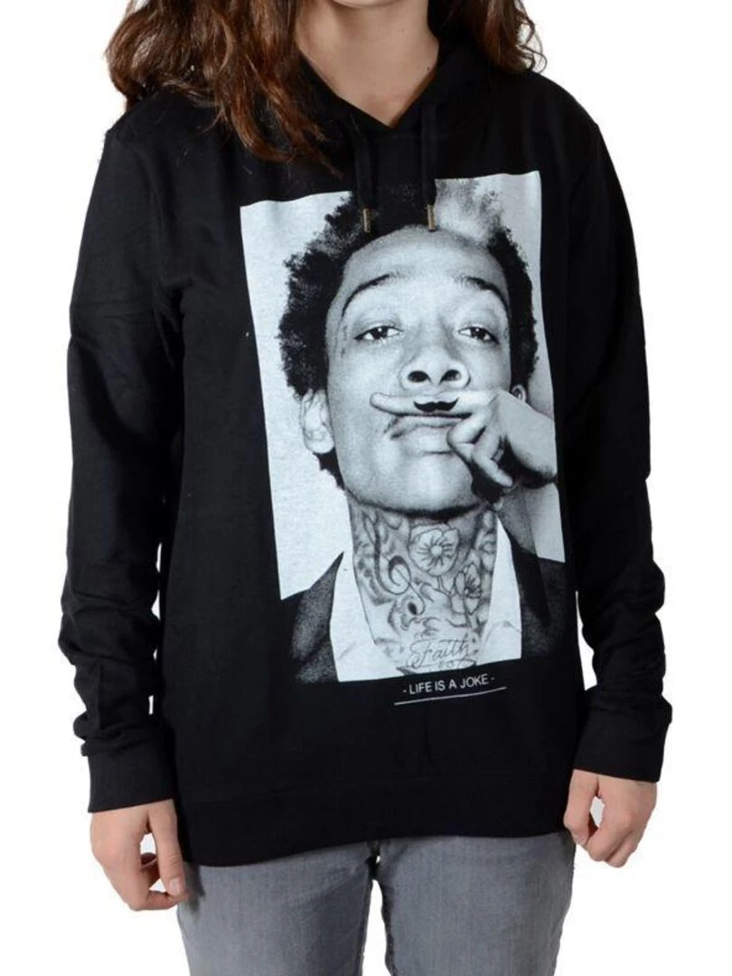 Sweat Little Eleven Paris Wiz Mixte Garçon  Fille  Wiz Khalifa Noir   Noir