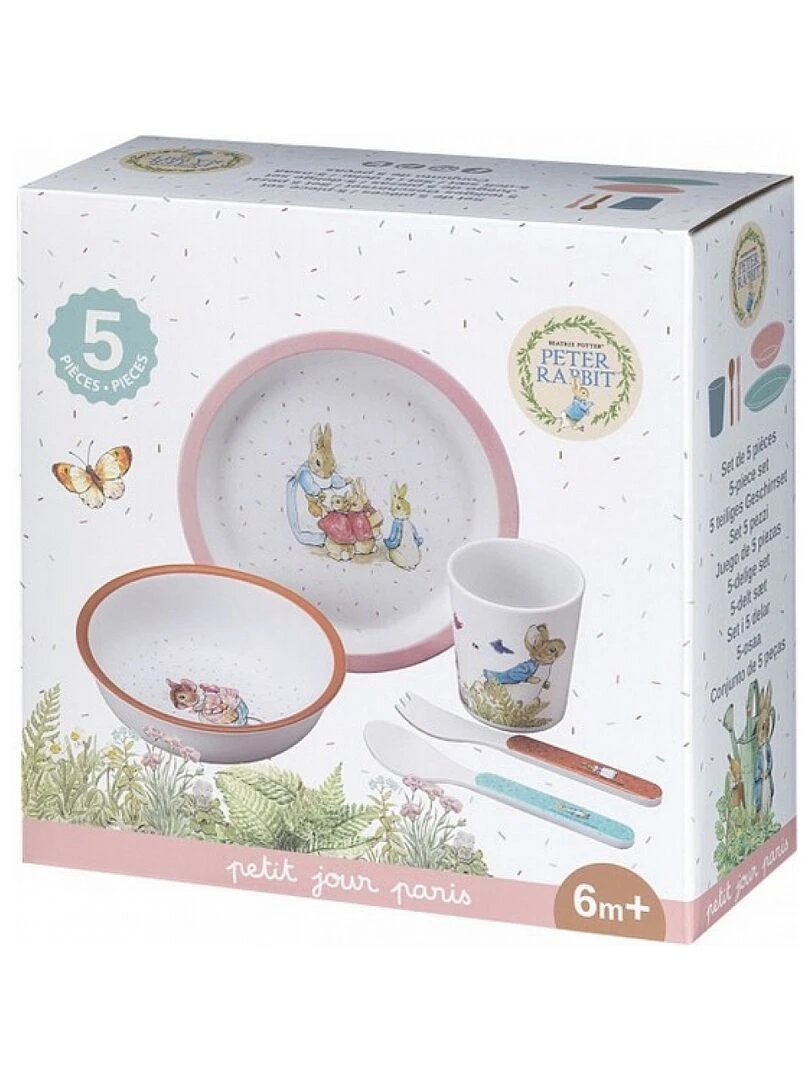 Coffret Cadeau 5 Pieces Pierre Lapin Rose Multicolore