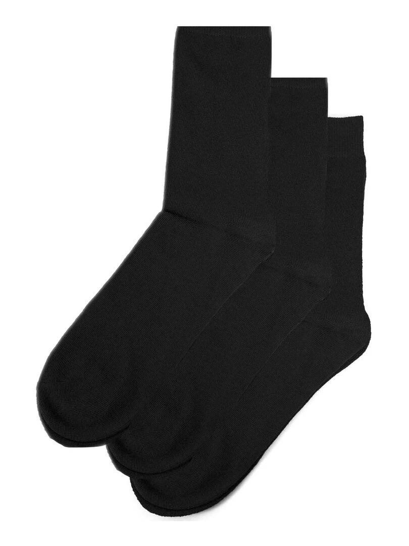 Pack de 3 Chaussettes en coton Kebello Noir Noir